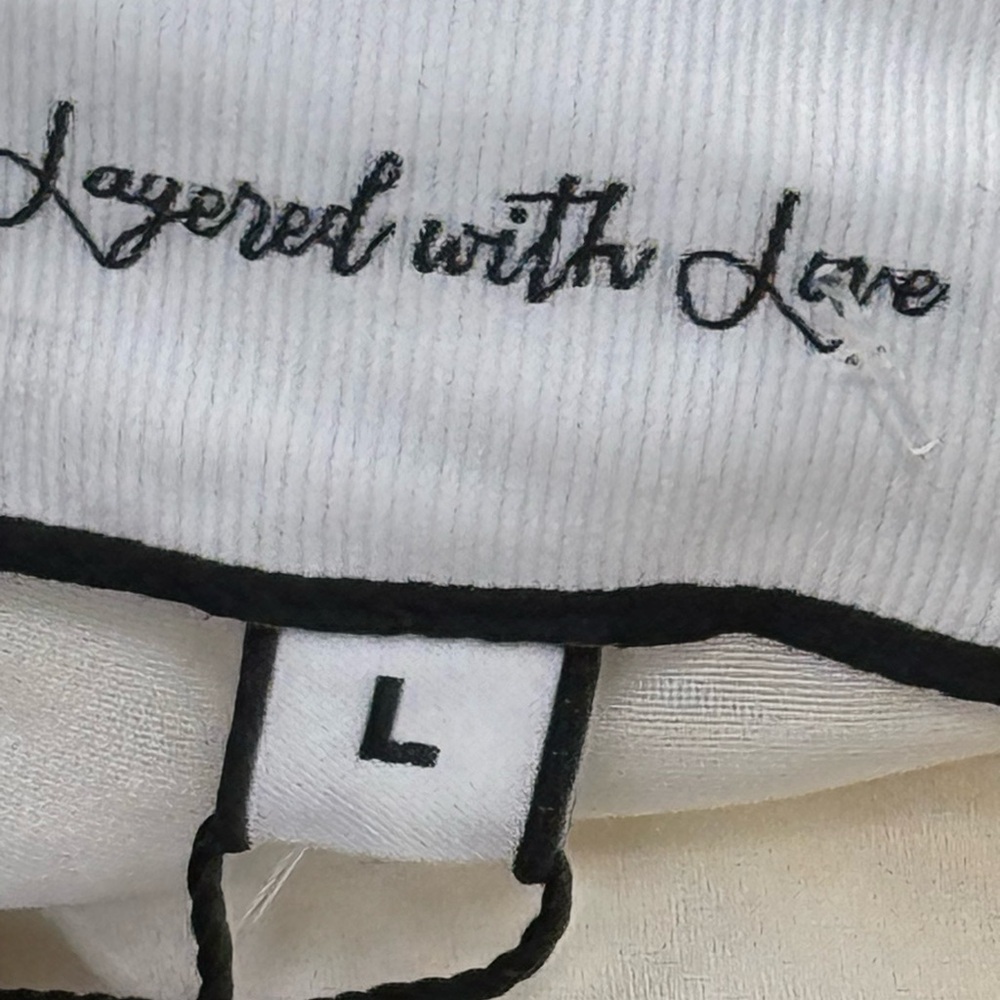 Layered With Love Embroidered Ivory Dress NWT Size L $168 Retail - Picture 3 of 5